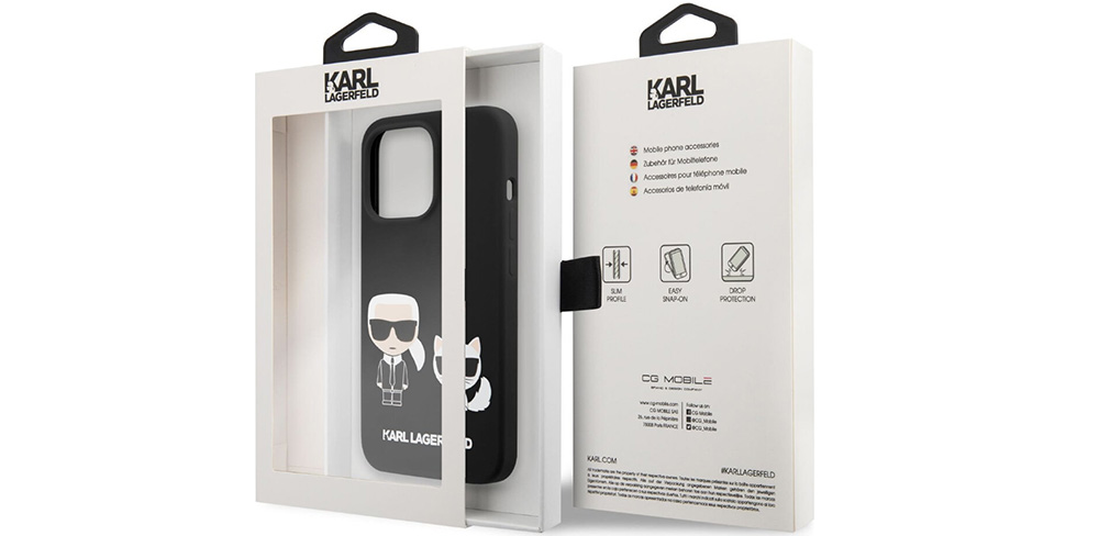 Чехол-накладка-Lagerfeld-Liquid-silicone-Karl-&-Choupette-Hard-для-iPhone-13-Pro,-силикон